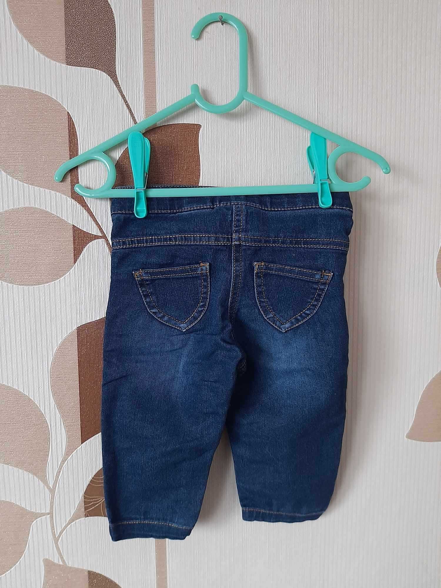 Jeansy niemowlęce, rozmiar 74, dwie pary jeansów