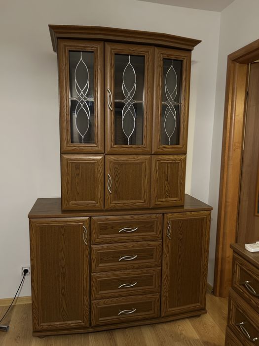 Drewniany regał + komoda