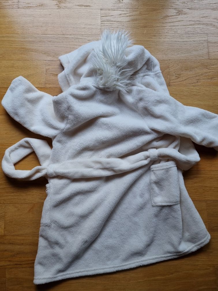 Szlafrok jednorożec, H&M, 98, 104