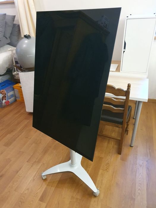 Szklany flipchart tablica 100×70 cm „2×3 TFSZ” – czarny, sucho-ścieral