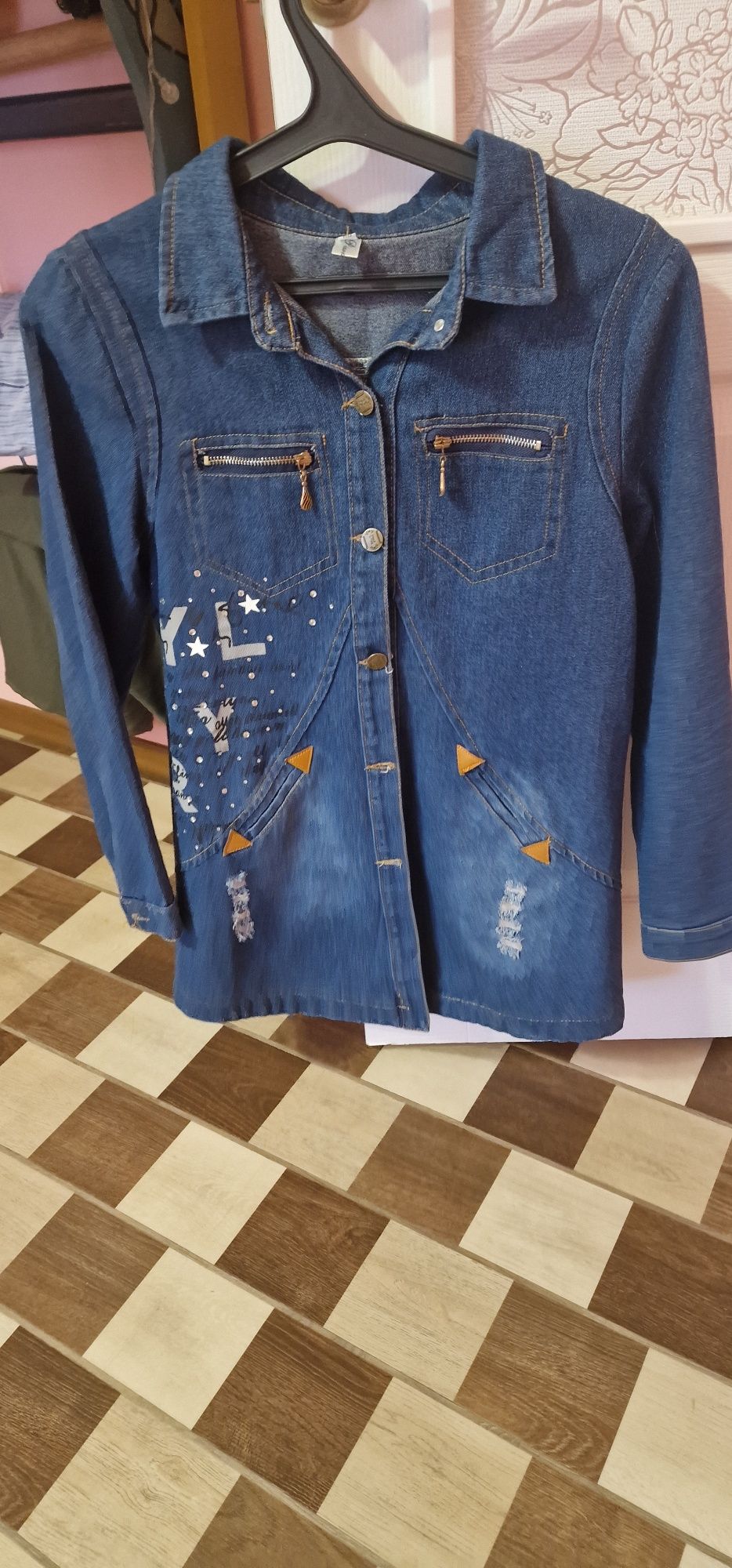 Джинсовый кардиган пиджак рубашка