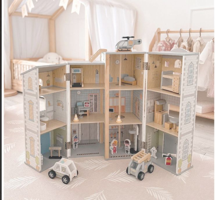 Domek drewniany dla dzieci remicja Straż pożarna komisariat