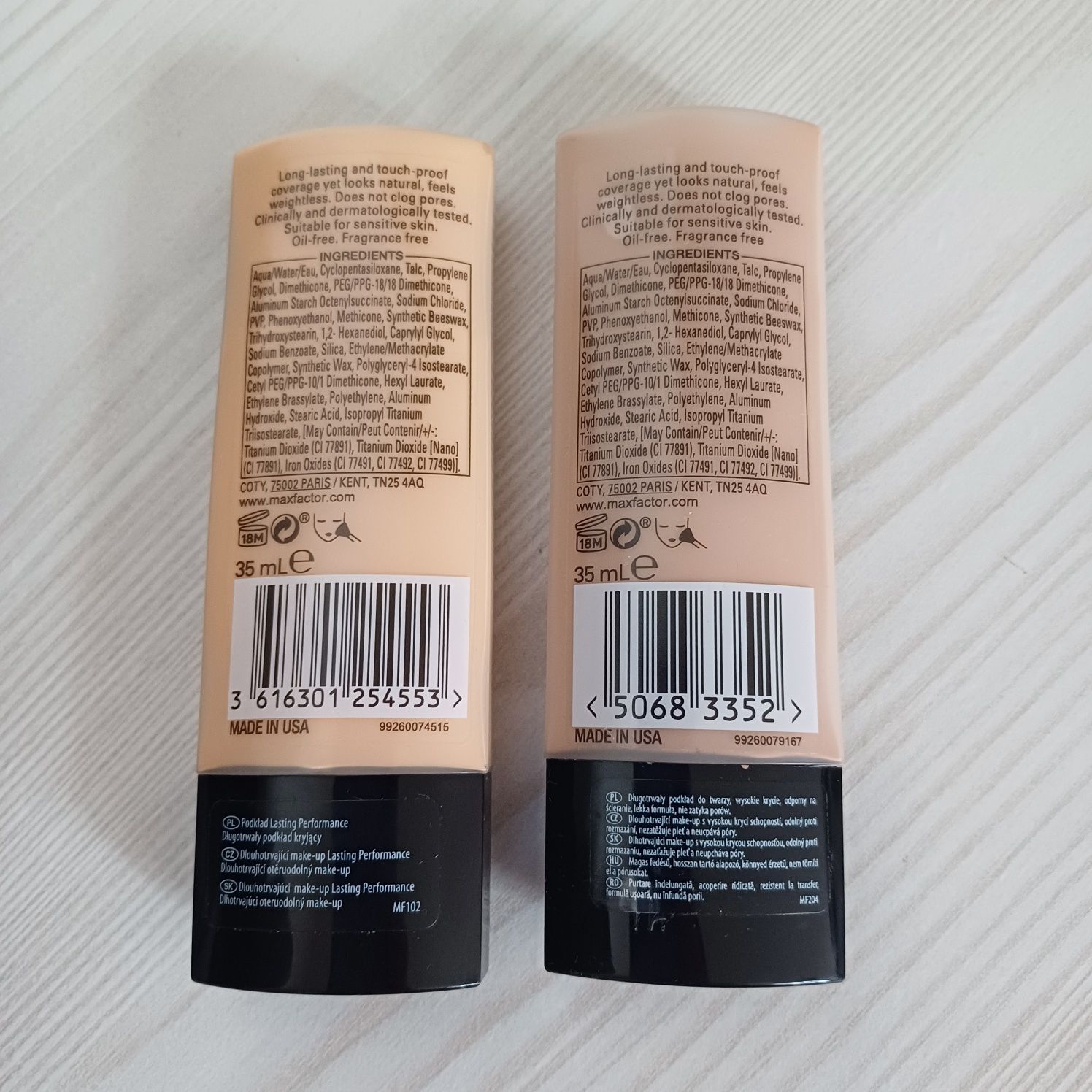 2x Podkład Max factor facefinity Lasting performance 097 i 102