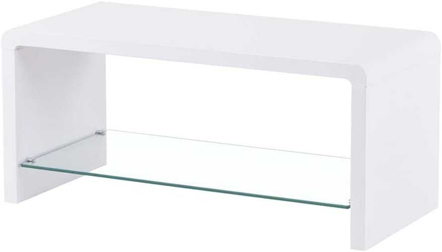 Elegancki stolik kawowy GOLDFAN, biały, 100x45x45 cm