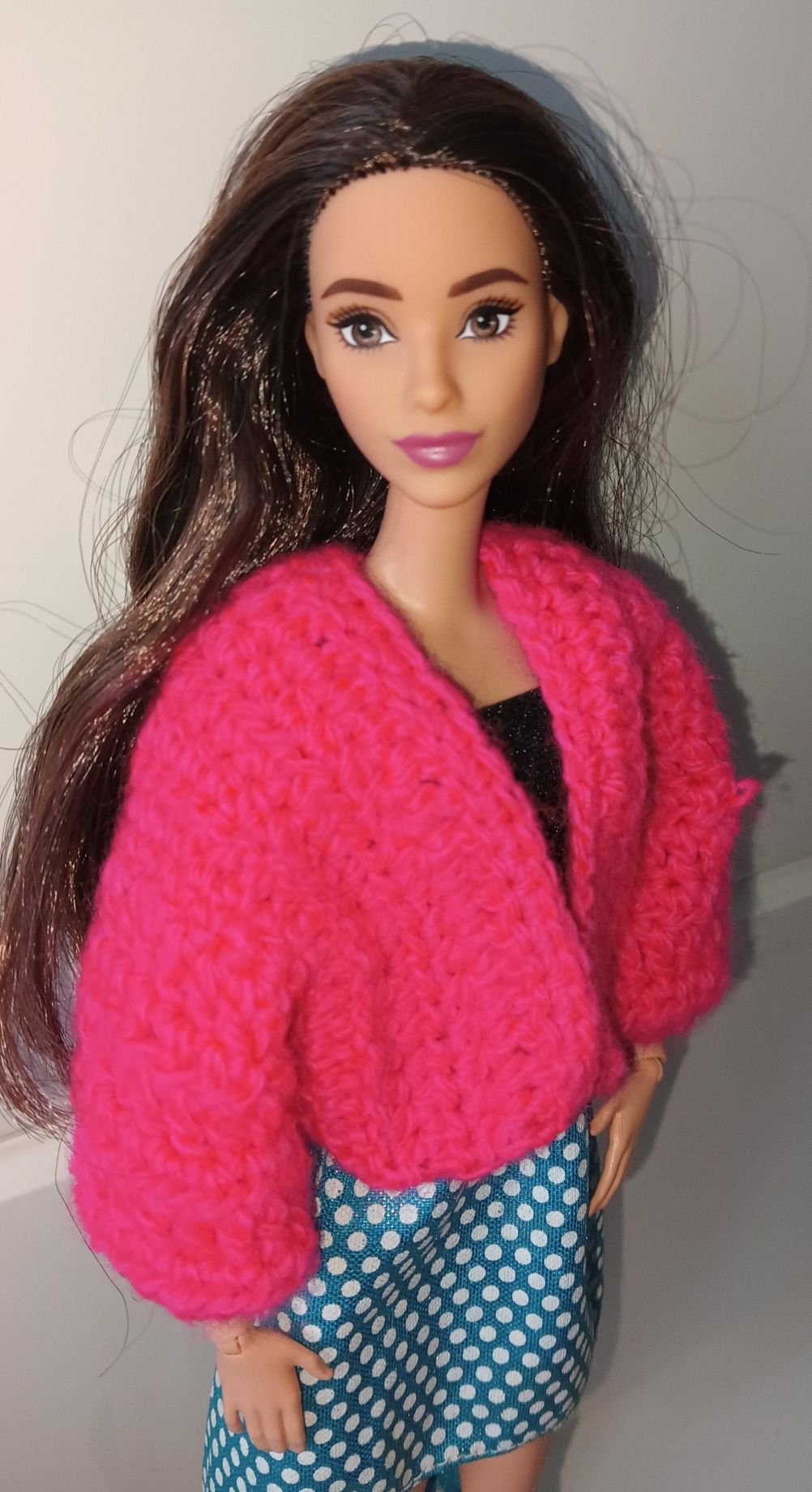 Lalka Barbie made to move brunetka tall