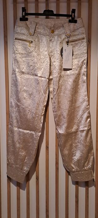 Spodnie gnieciuchy, złote