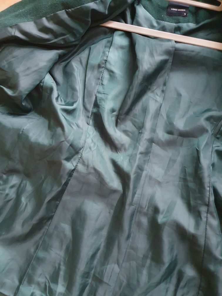 Ciemnozielony płaszcz Vero Moda, r. XL