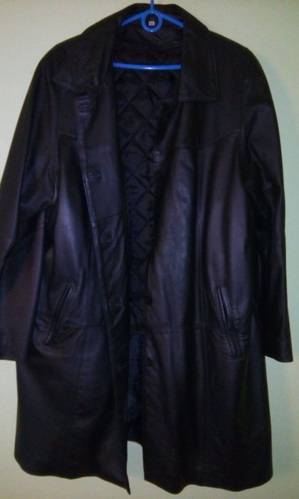 Płaszcz damski ze skóry