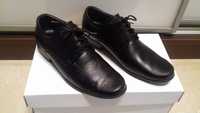 Buty chłopięce, eleganckie, skórzane, czarne, rozmiar 32