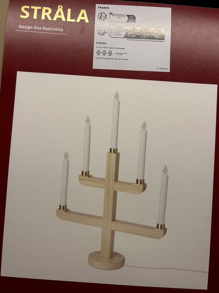 Świecznik/lampa STRALA z IKEA - unikat, okazja!