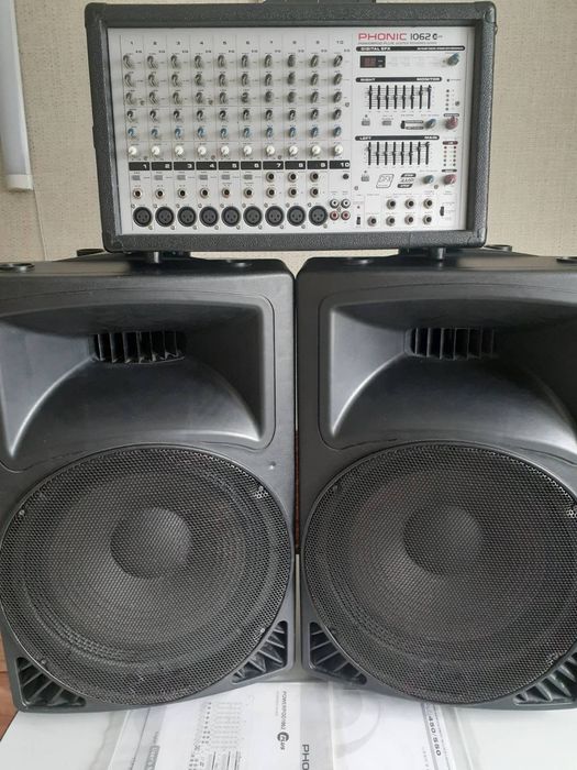 Активний мікшерный пульт Powerpod 1062 Plus+пасивна акустика Phoniс550
