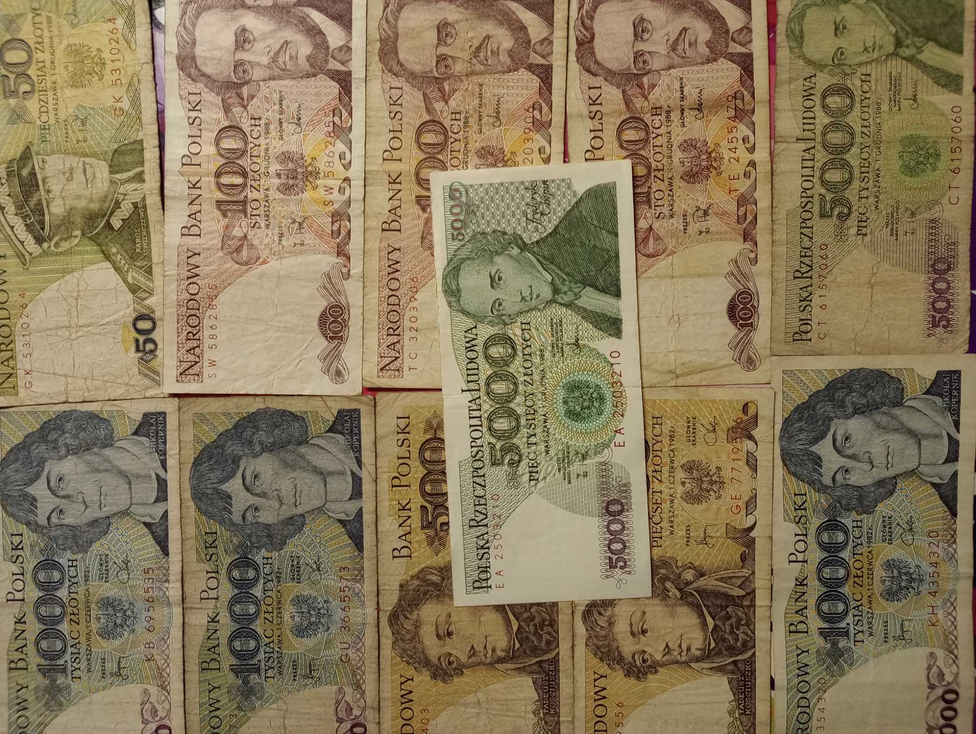 Stare banknoty PRL używane