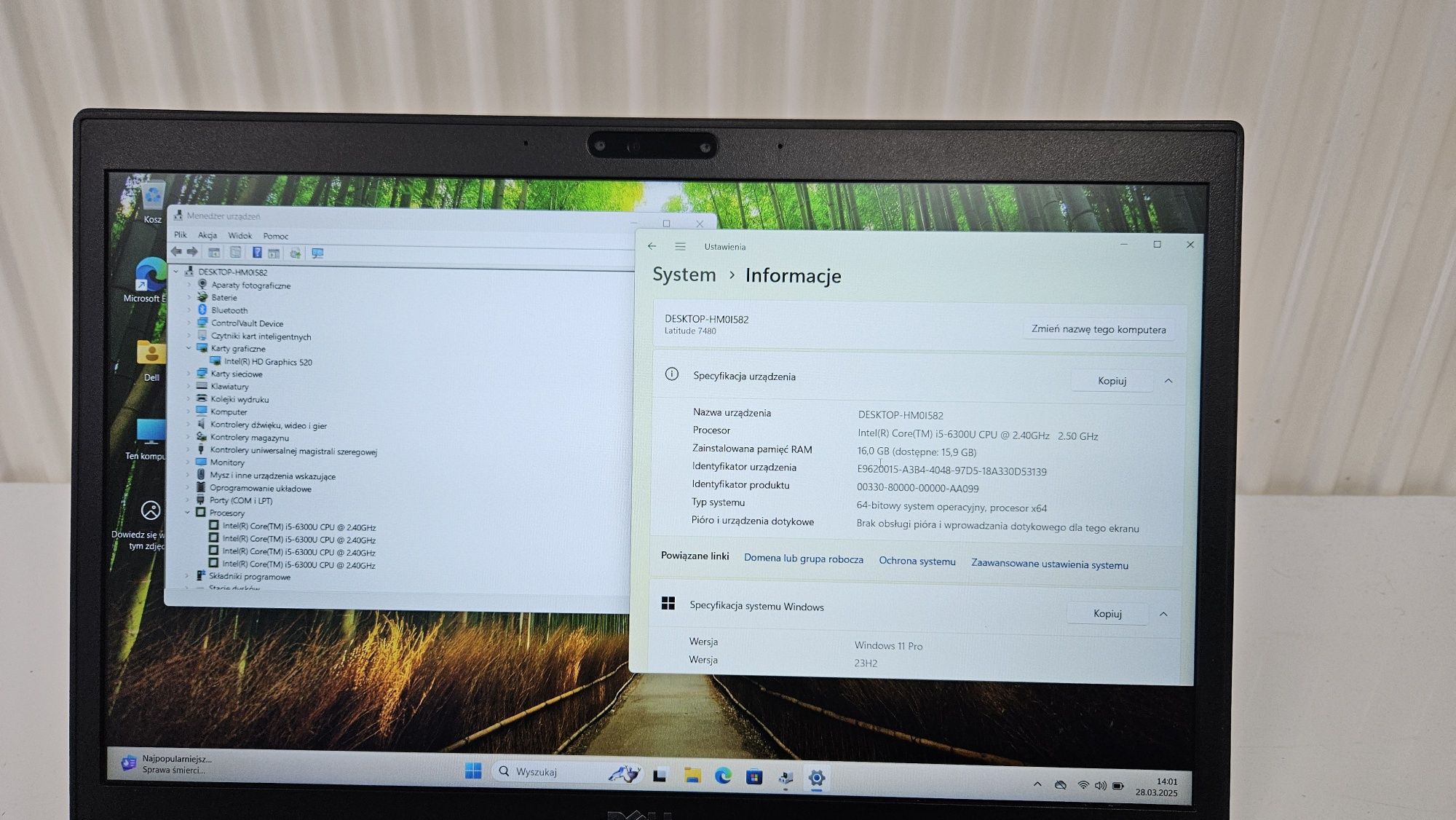 Dell Latitude 7480 14FHD/i5-6300u/16GB/256SSD/WIN11