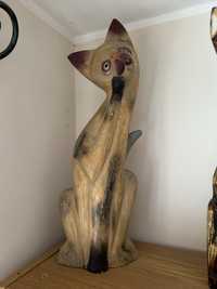 Figurka drewniana kota