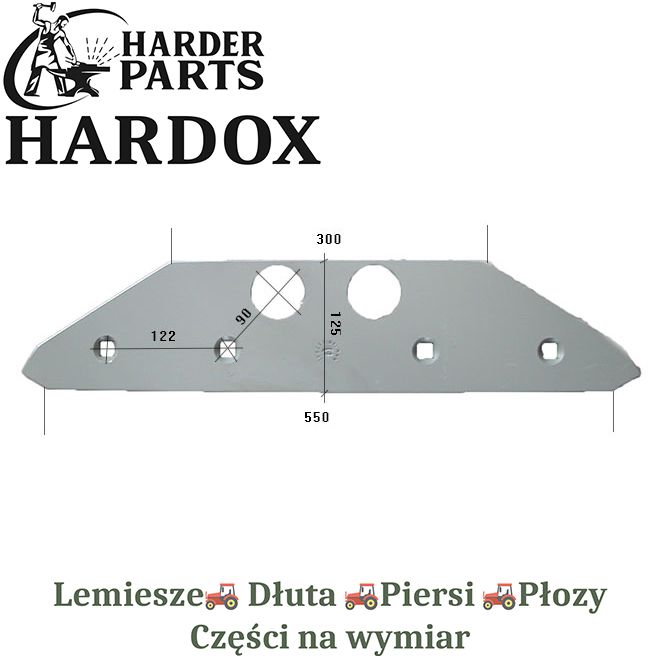 Płoza krótka Gregoire Besson HARDOX 173387/S części do pługa 2X lepsze