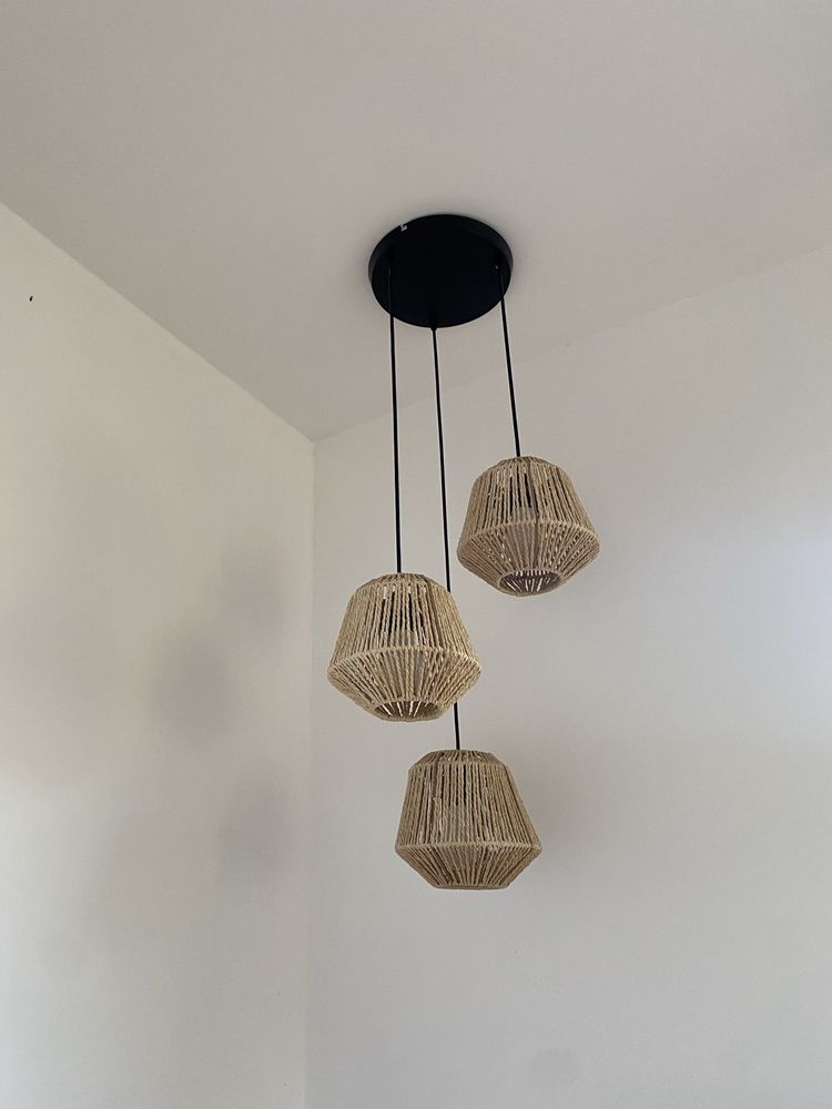 Lampa boho trzy klosze