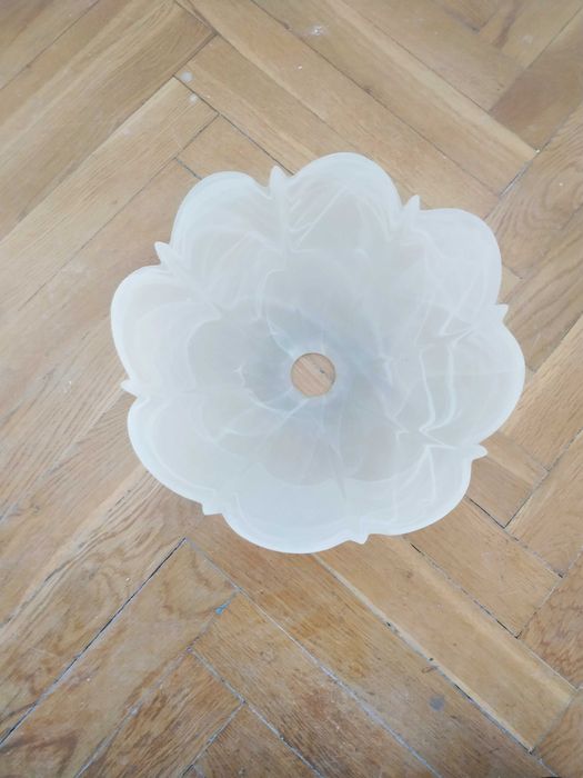 KLOSZ mleczny szkło lampa wisząca żyrandol kinkiet PRL vintage