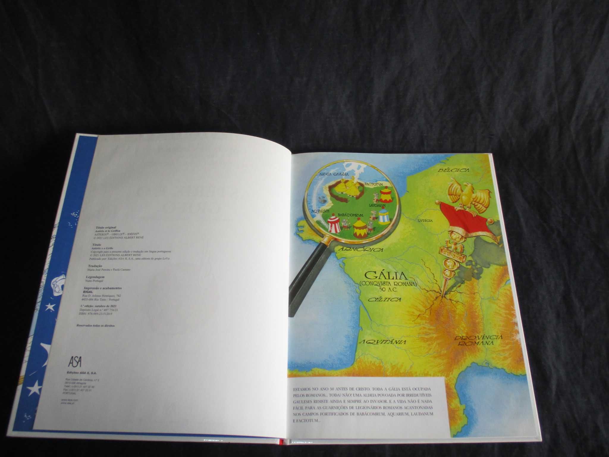 Livro BD Astérix e o Grifo Astérix e Obélix Asa 1ª edição CD Numerado