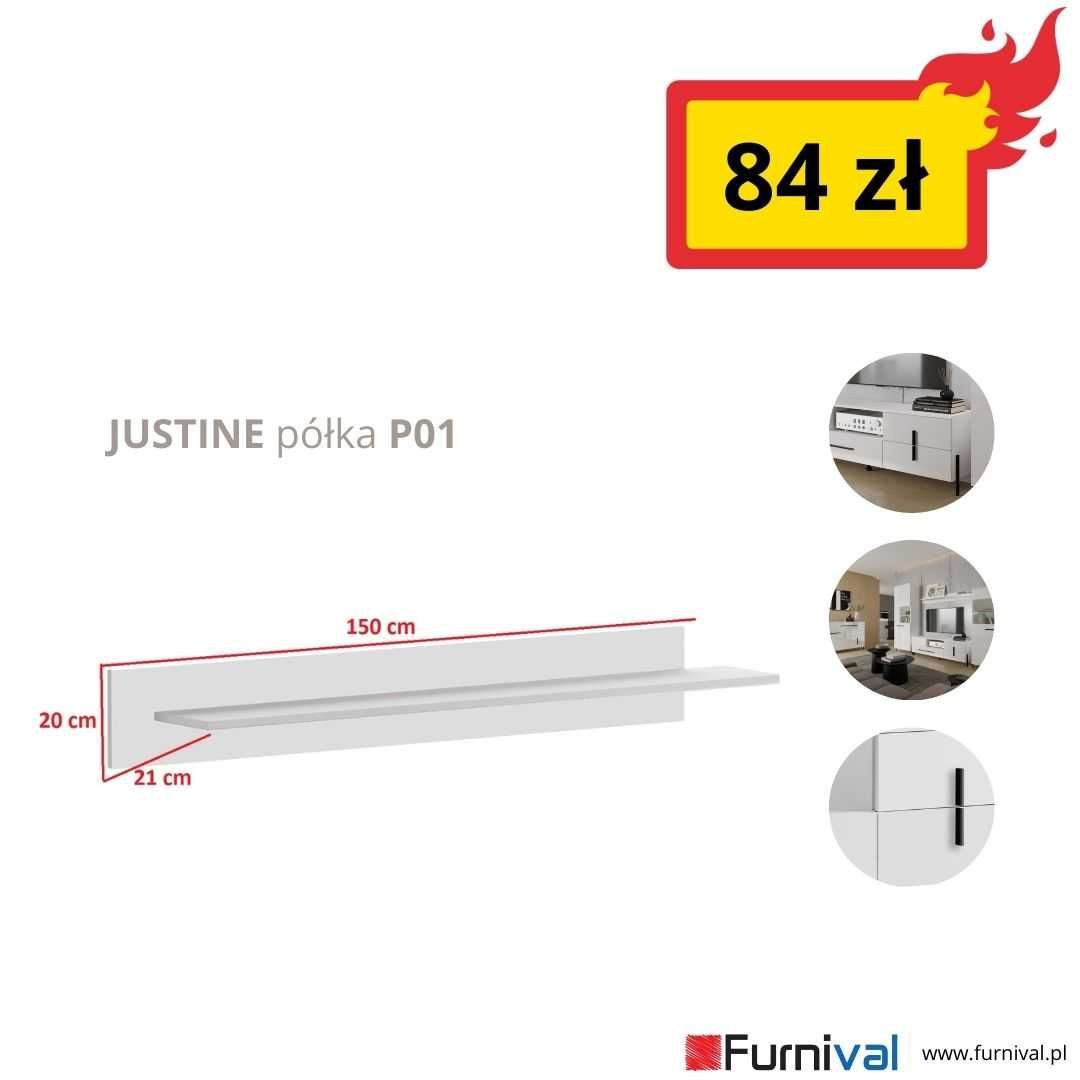 JUSTINE K02 KOMODA 3D3S biały/biały połysk