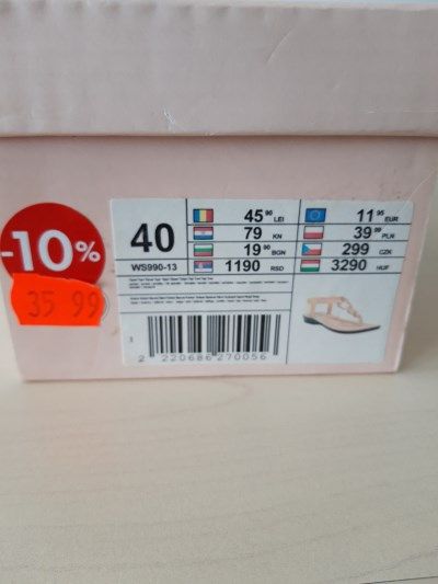 Buty Bassamo japonki beżowe rozmiar 40