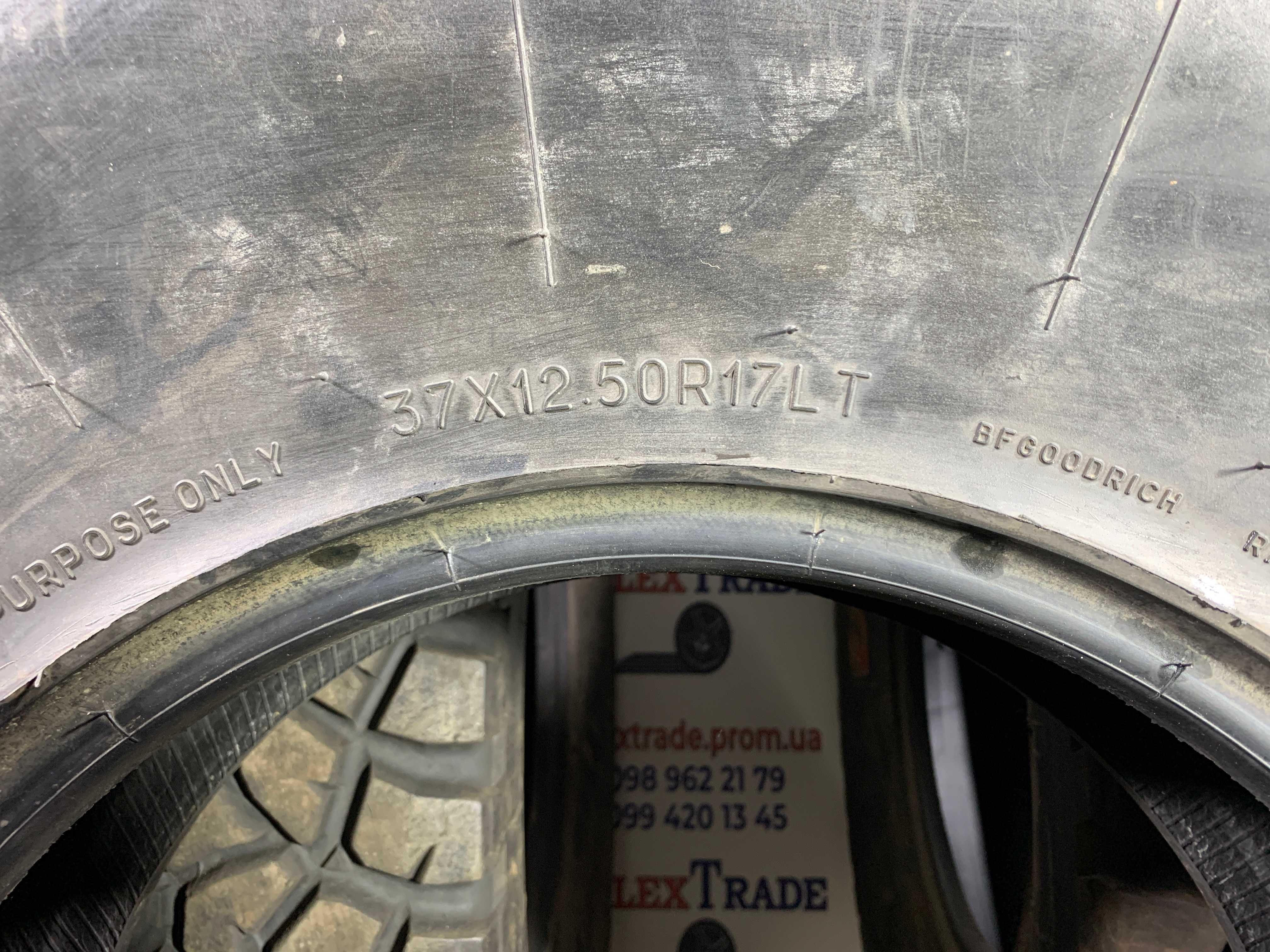4 шт. 37х12,5 R17 BFGoodrich All-Terrain T/A KDR3 шини б/у, 2023 рік