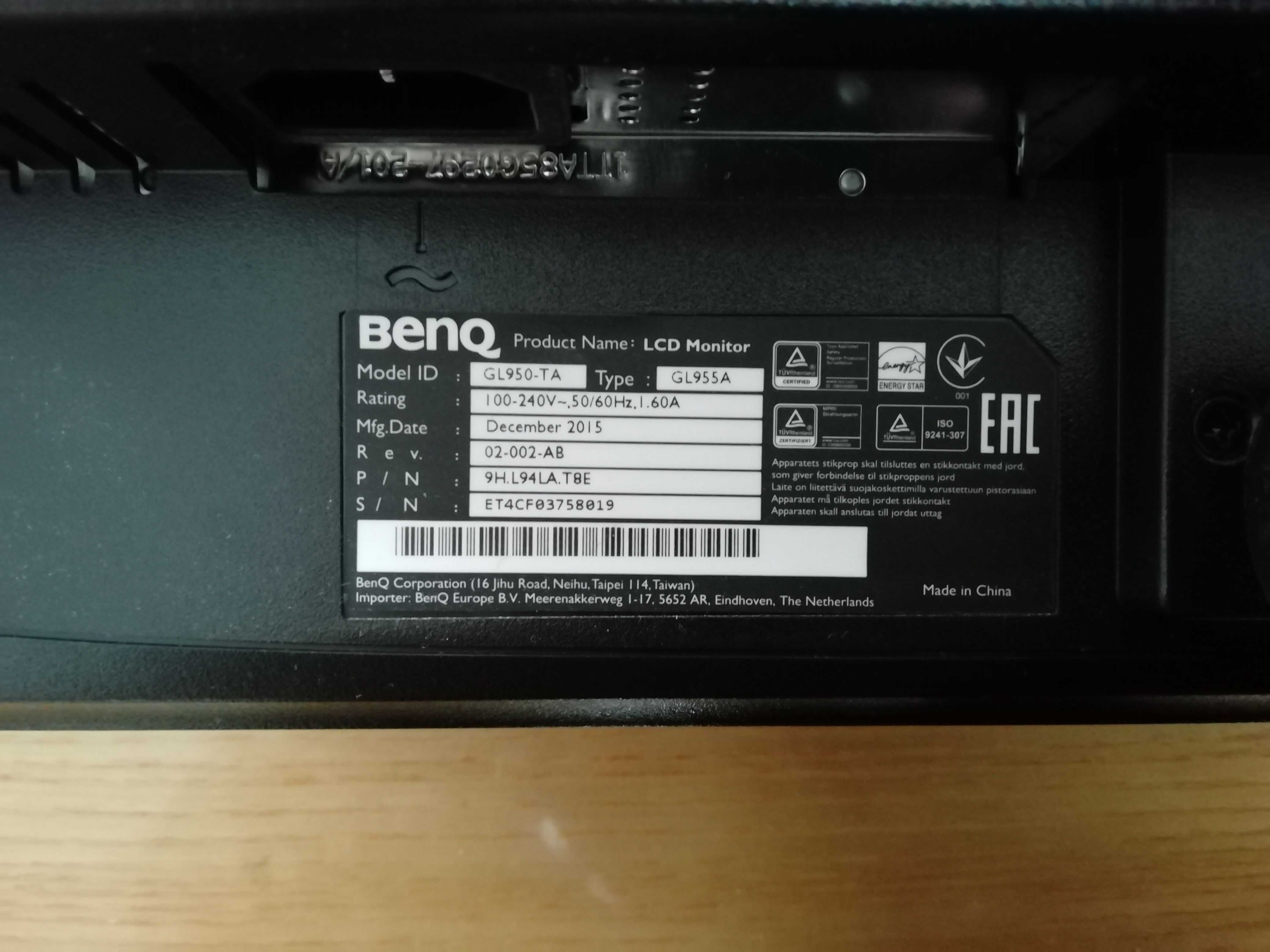 Monitor LED BenQ GL955A 18,5"