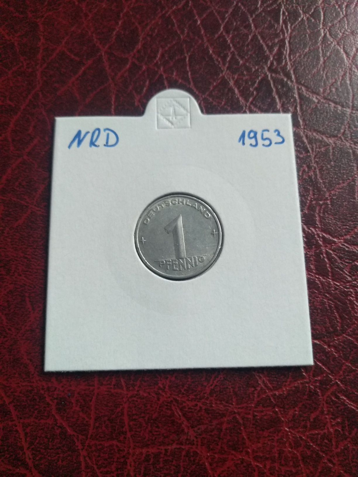 Moneta Niemcy NRD 1 fenig 1953