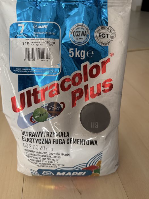 Mapei fuga cenentowa do płytek 119 londyński szary 5 kg
