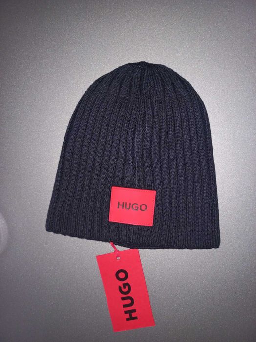 Nowa męska czapka Hugo Boss ciemny granat