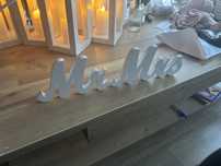 Napis Mr & Mrs wesele ślub