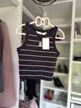 134 Nowy top bluzka z misiem paski H&M granatowa H&M