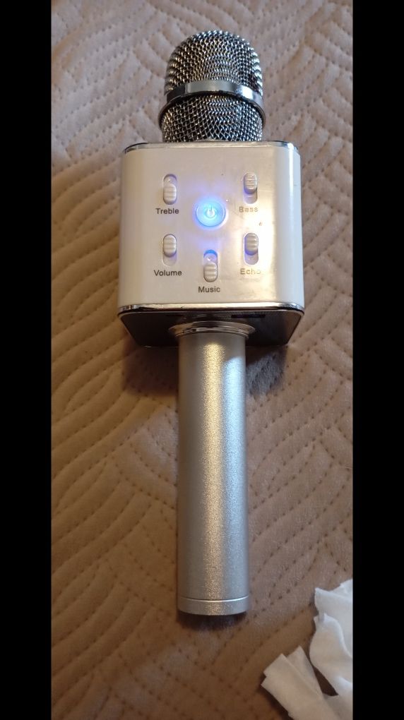 Microfone didático USB carrega