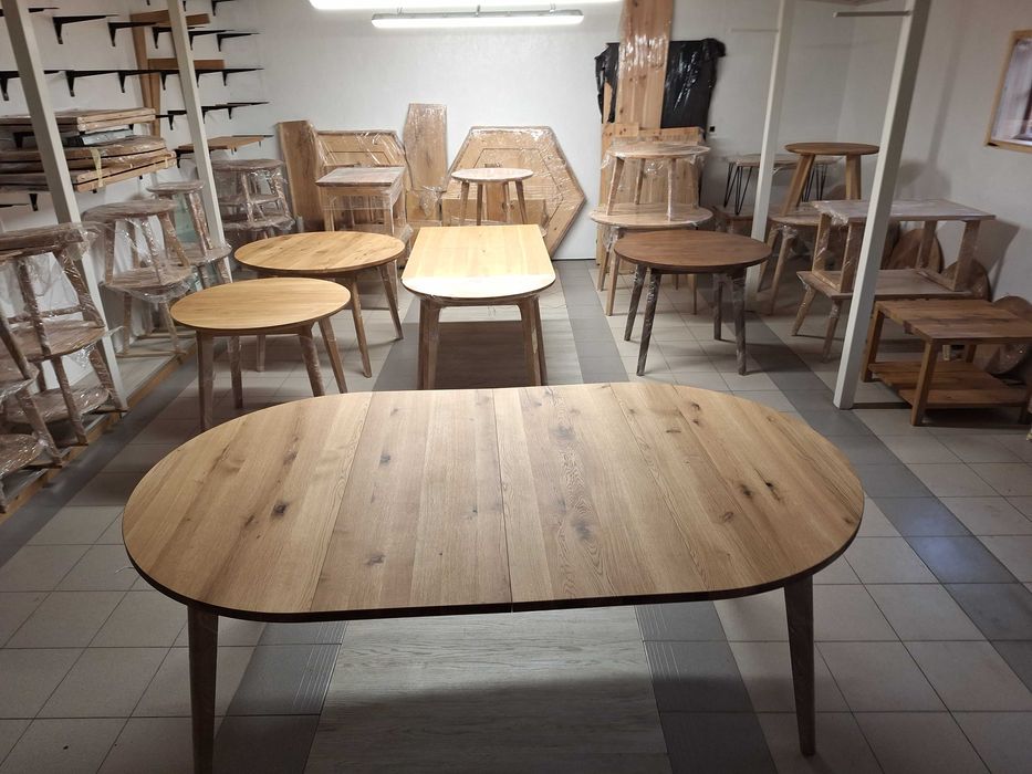 Stół dębowy rozkładany fi 120 (do nabycia od zaraz)