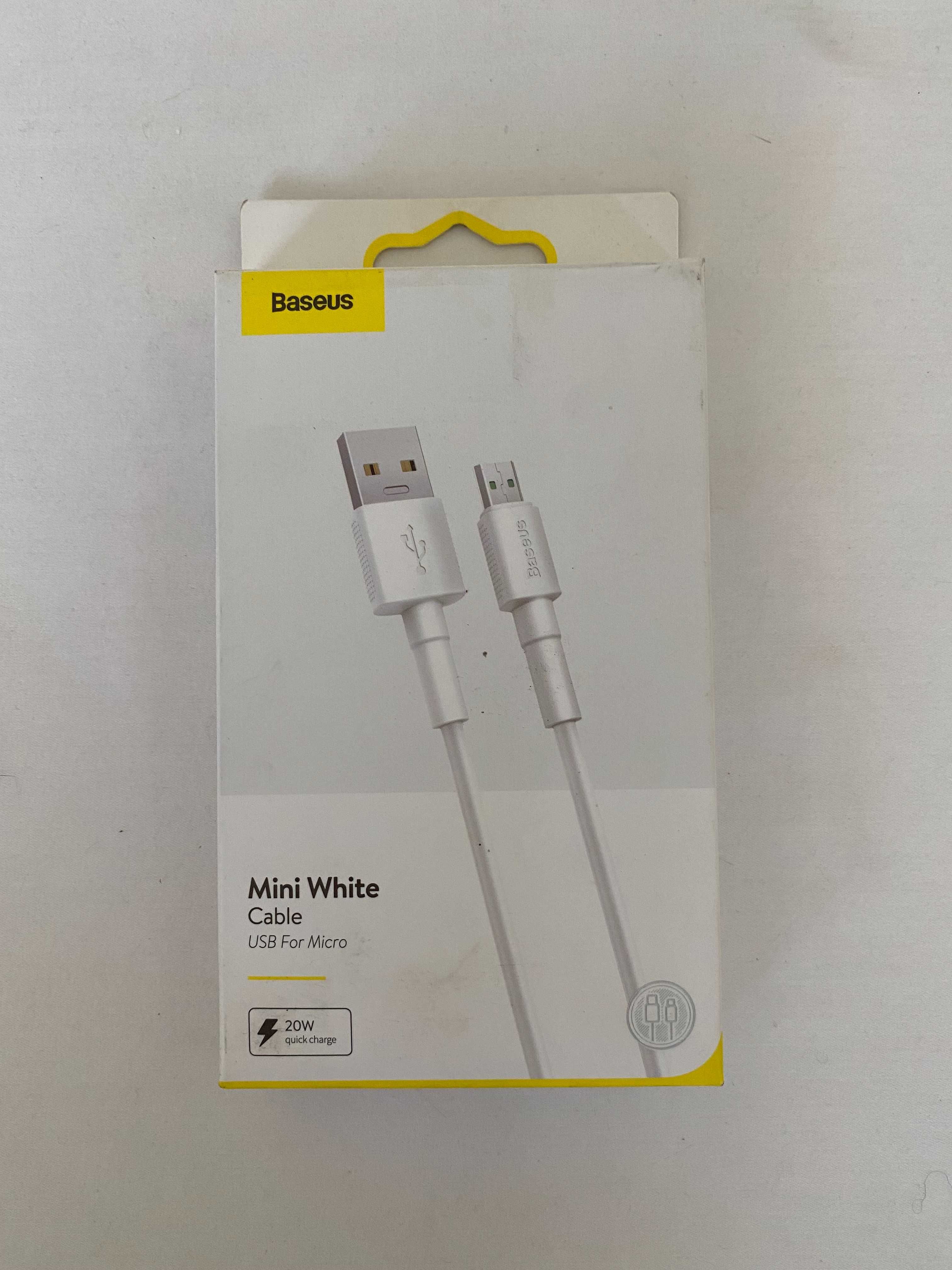 Кабель USB Baseus Mini Micro 4A 1m White