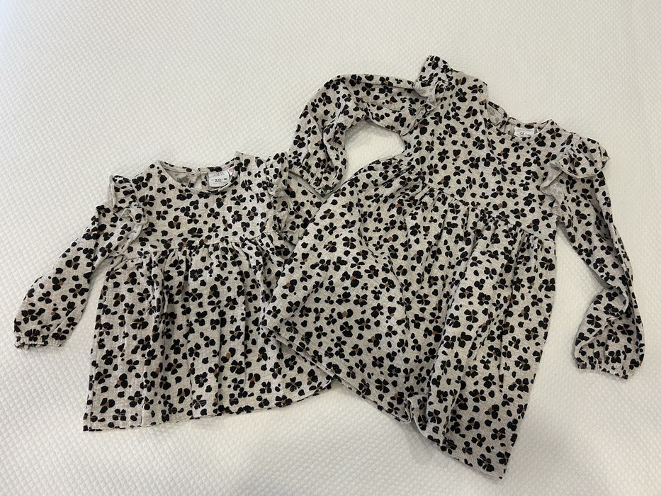 Vestidos irmãs menina e bébe menina