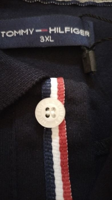 Koszulka z kołnierzem guzik logowany Tommy Hilfiger
