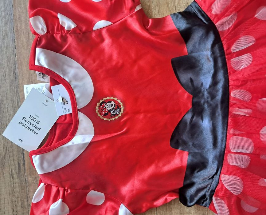 Myszka minnie przebranie bal 110 116 kostium karnawałowy dinsey Hm