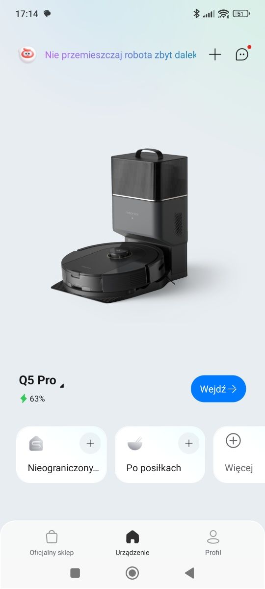 Roborock Q5 pro plus. Odkurzacz mopujący.