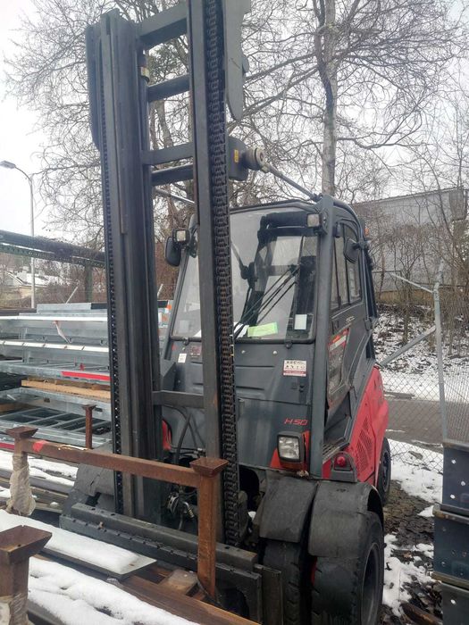 LINDE H50T pełna kabina duplex 5,4m przesuw boczny 2011r uszkodzony 15