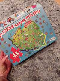 Puzzle Mapa Polski 43 elementy