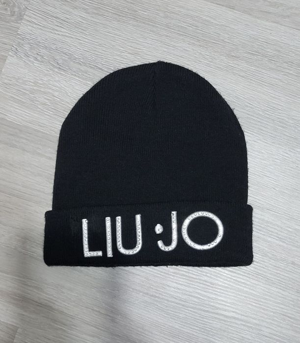 Czapka Liu Jo czarna z kryształkami