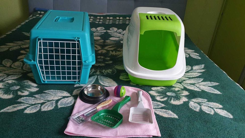 Transporter i kuweta dla kota - zestaw