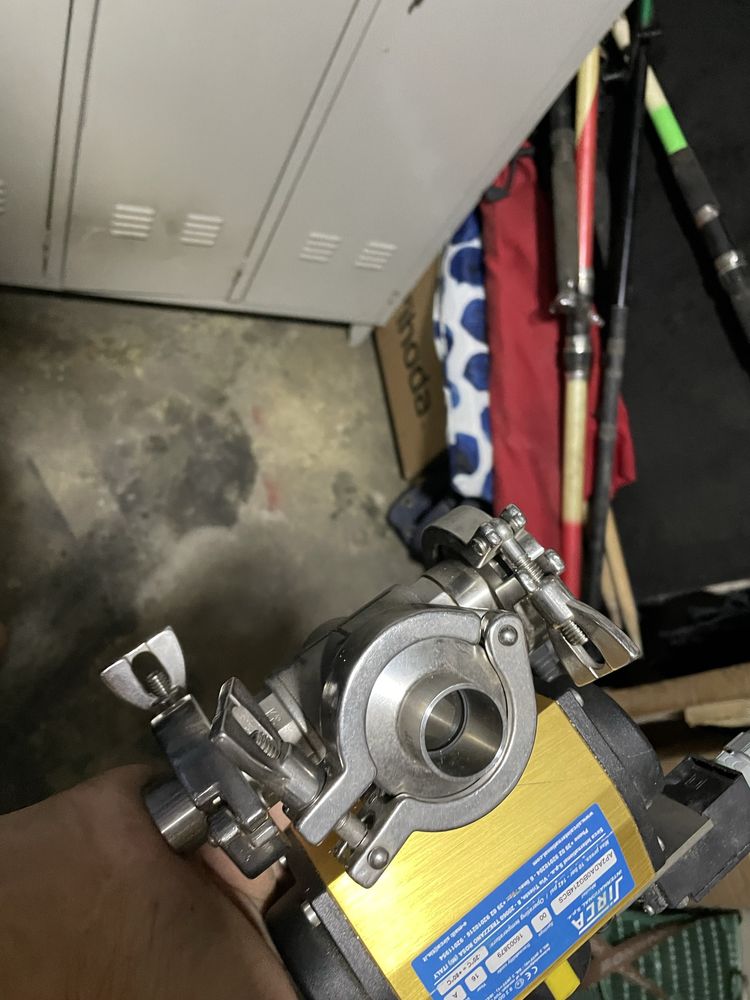 Válvula pneumática inox com atuador