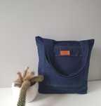 Torba jeansowa z suwakiem