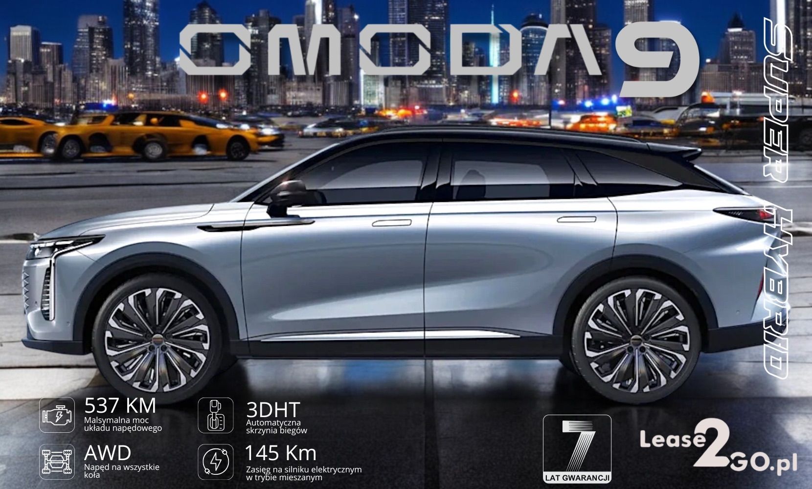 Omoda 9 Super Hybrid EXCLUSIVE 4x4 • Rabat 8 400 pln • Dla Firm i osób pryw. !
