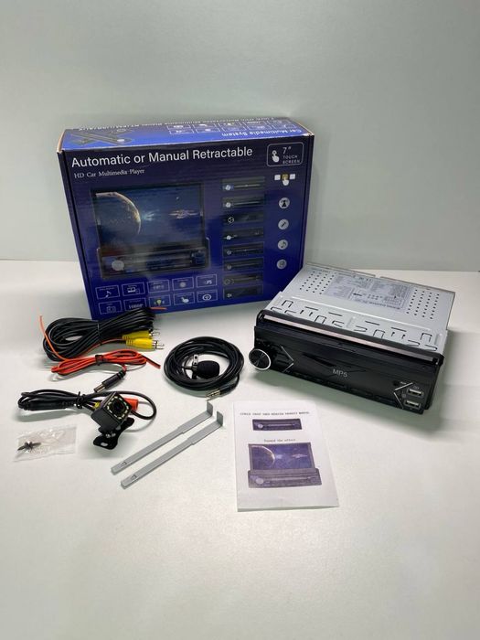 Магнітола 1DIN з видвижним сенсорним екраном