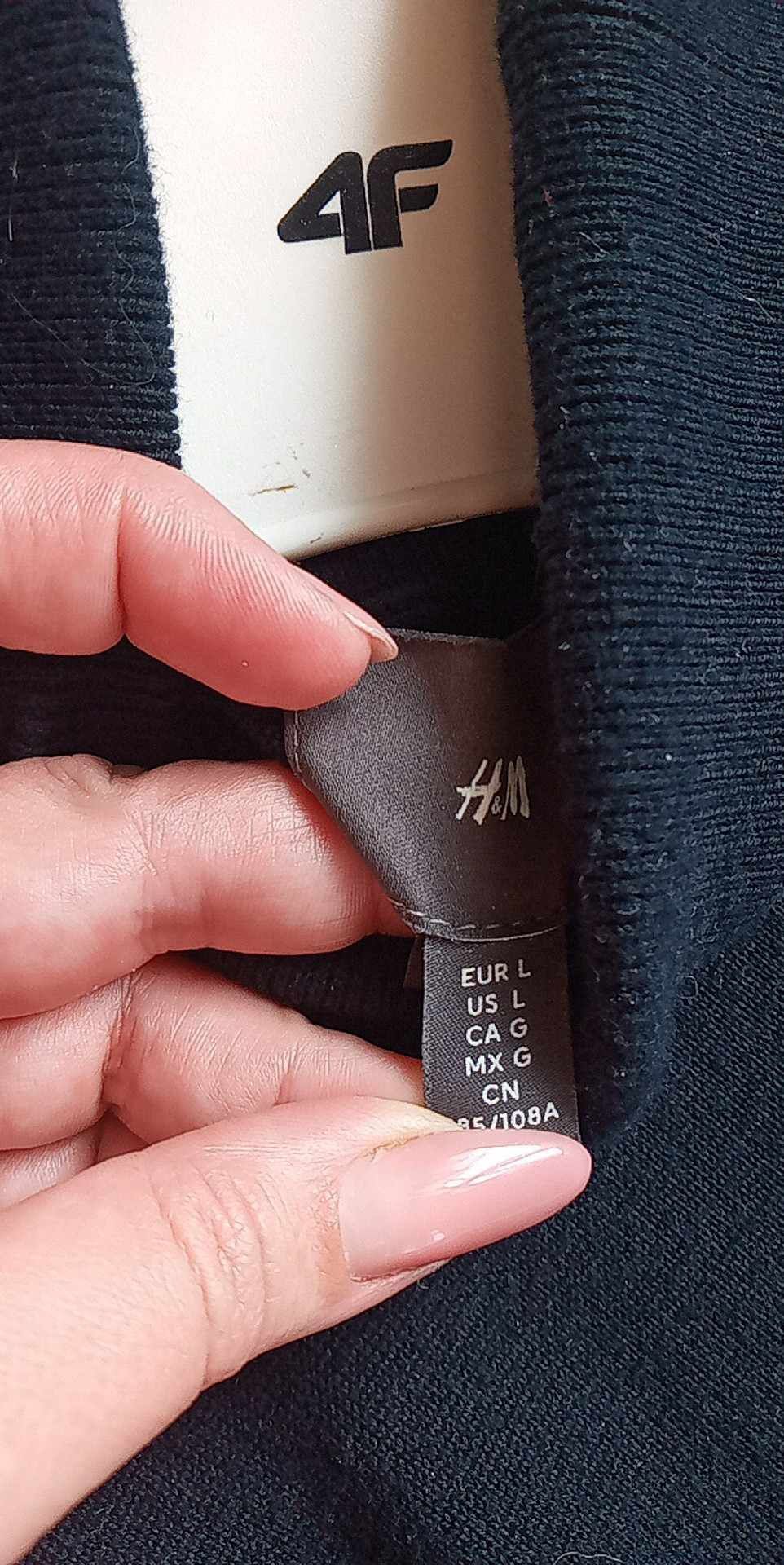 H&M L granatowy bawełniany sweter z golfem męski