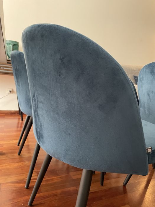 Cadeiras de veludo