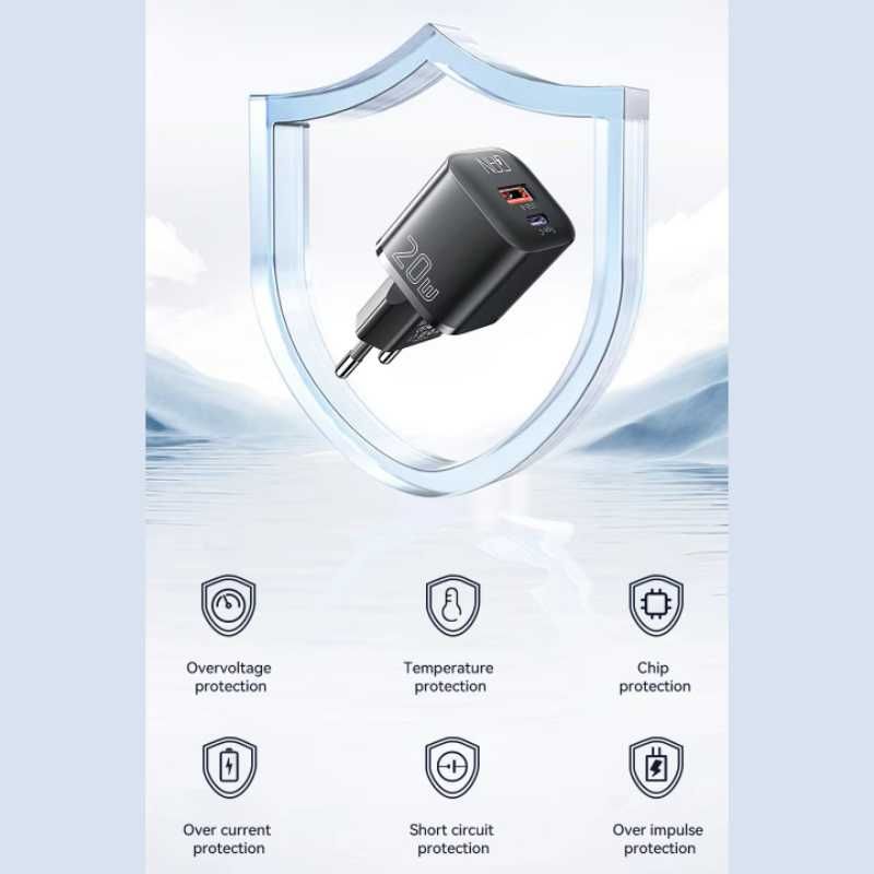 Ładowarka 20W GaN USB-C PD z funkcją szybkiego ładowania QC3.0 Essager