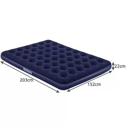 Materac dwuosobowy welurowy 203x152x22cm  Bestway